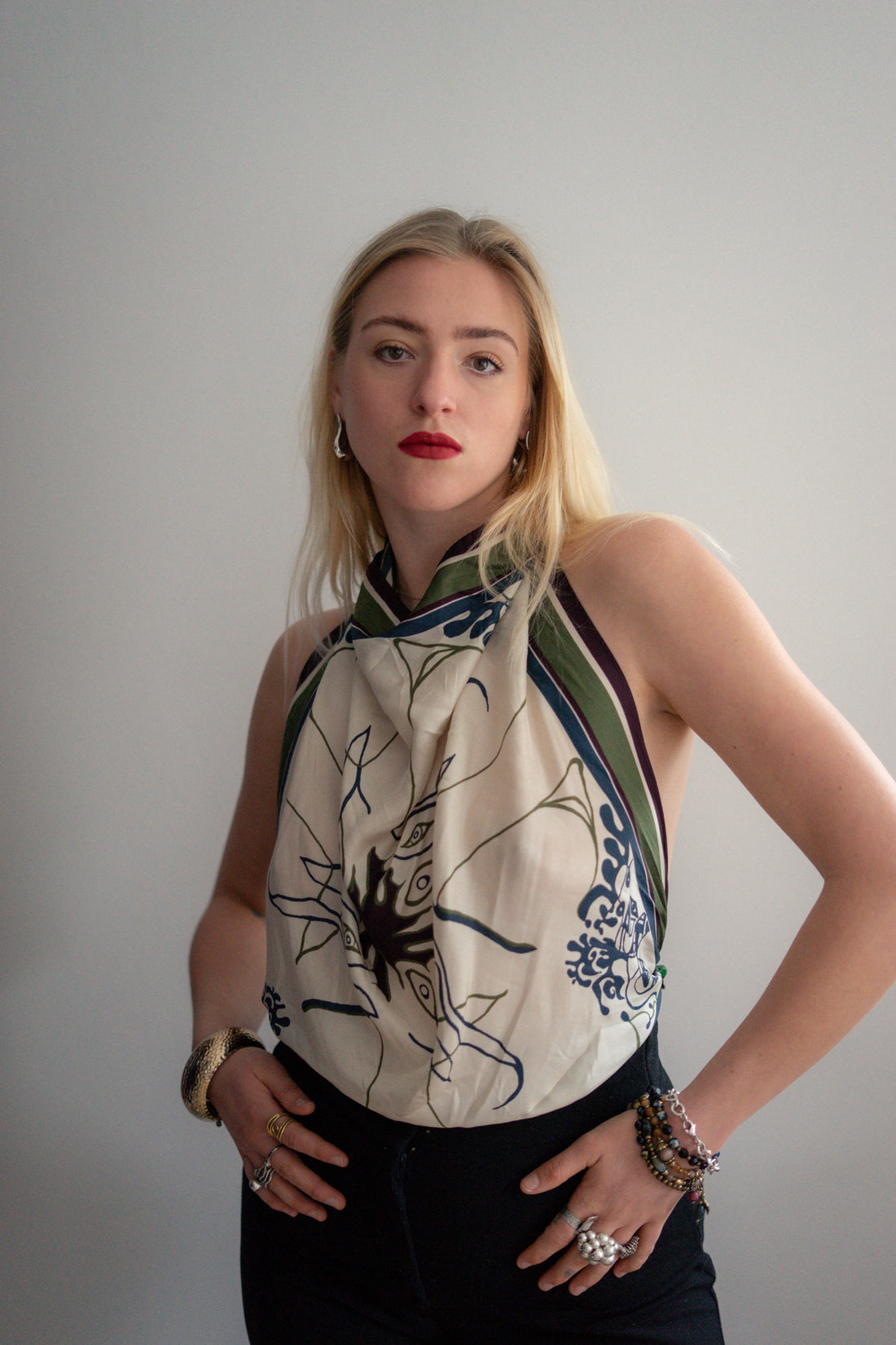 As a halter top