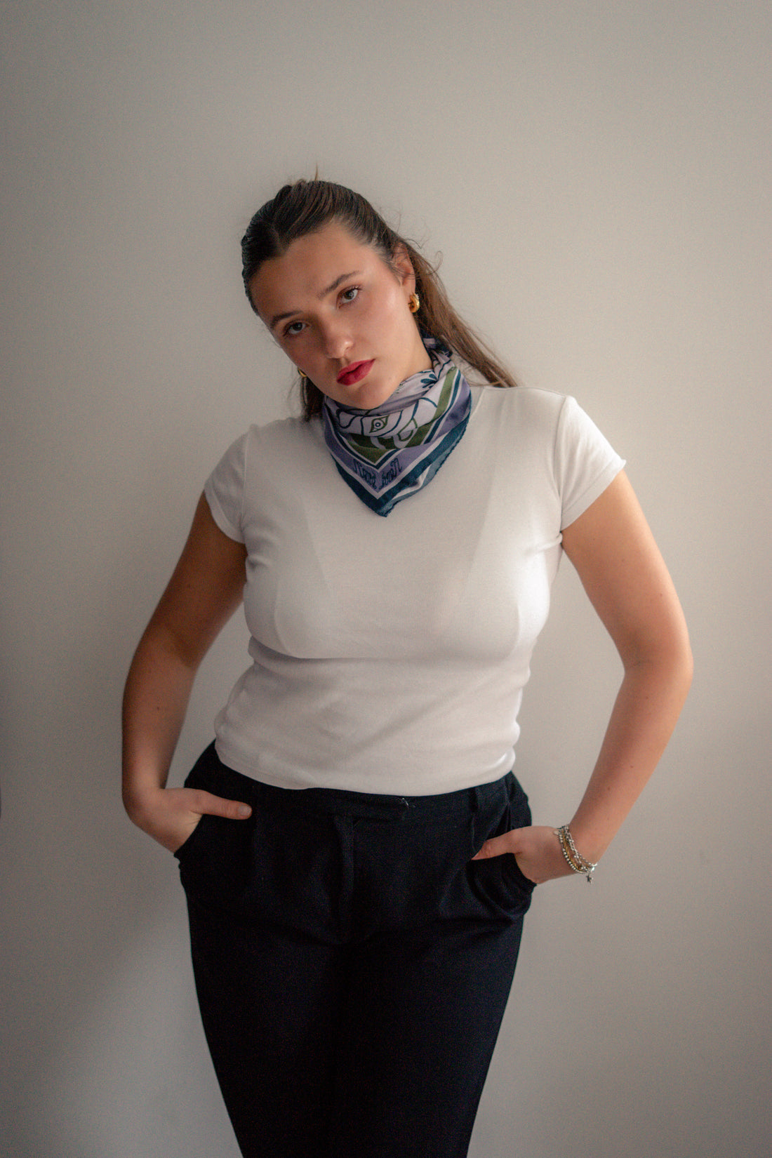 Around the neck